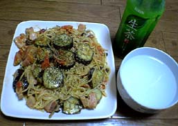 016 ベーコンのトマトパスタ