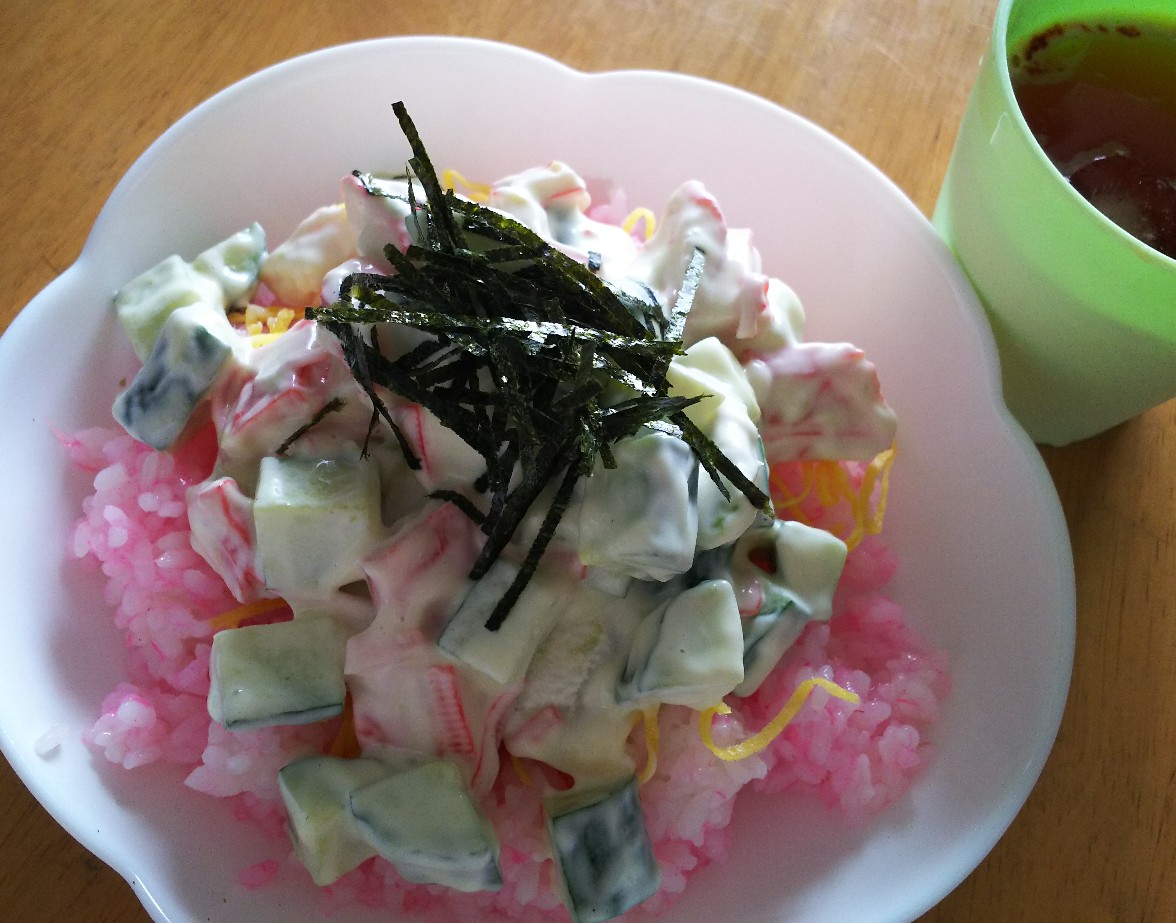 今日のごはん さくらでんぶのちらし寿司 Moqのごはん Bloguru 今日のごはん さくらでんぶのちらし寿司 Moqのごはん Bloguru