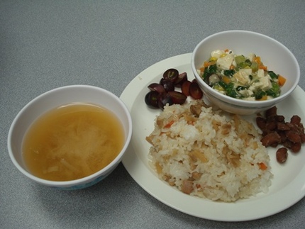 steamed rice with bamboo shoot