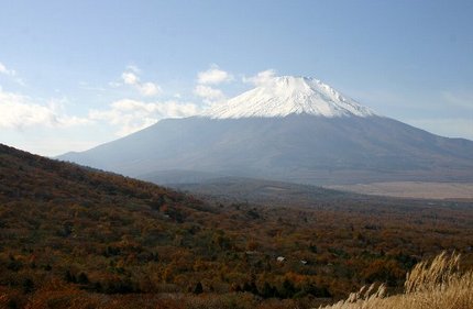 山中湖付近からの富士山。 ドラ...