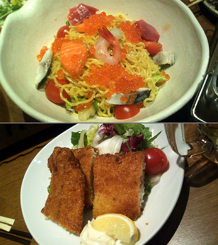 ほっけフライ＆ラーメンサラダ