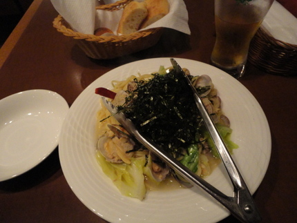 春キャベツとアサリの和風パスタ...