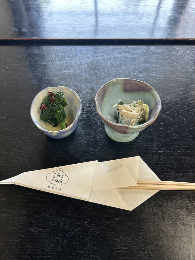 菜の花のお浸しと白あえ...