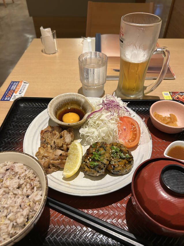 大戸屋で生ビール