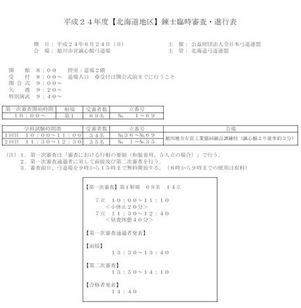 【６月２４日北海道】錬士臨時中...