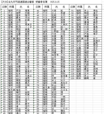 【大分】九州連合審査進行表及び...