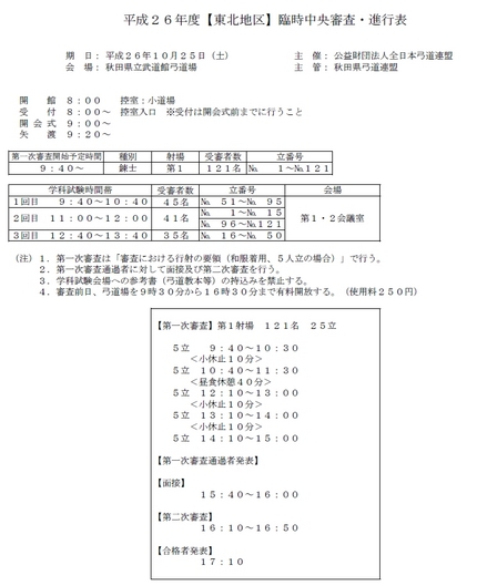 平成２６年度【東北地区】臨時中...