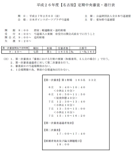 平成２６年度【名古屋】定期中央...