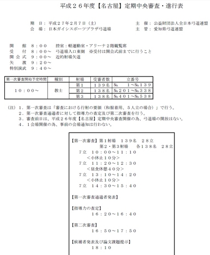 平成２６年度【名古屋】定期中央...