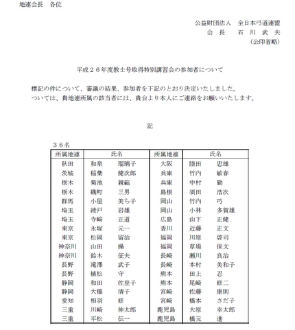 平成２６年度教士号取得特別講習...