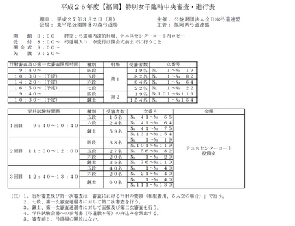 平成２６年度【福岡】特別女子臨...