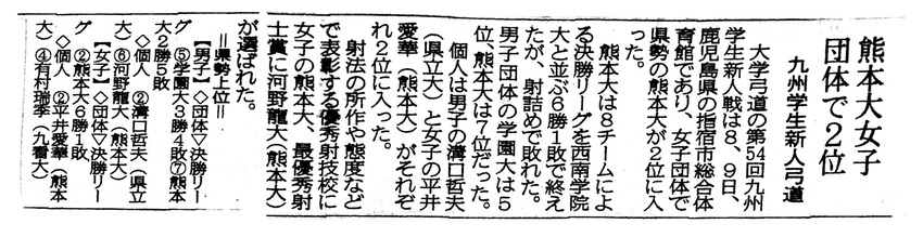 12月16日熊日新聞に九州学生...