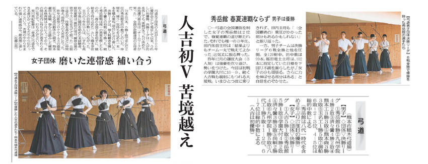 30日熊本県高校総体(弓道団体...