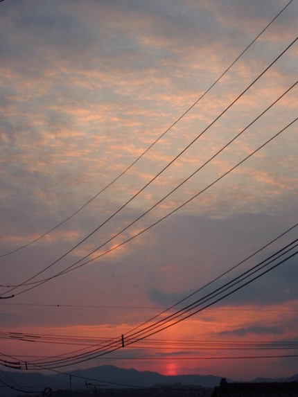 お疲れさまの夕日です～人日17...