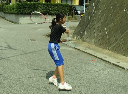 ソフトテニスの練習