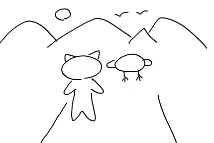 ねこととりラスト