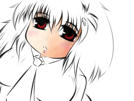 顔を塗ってきます。塗り方も変え...